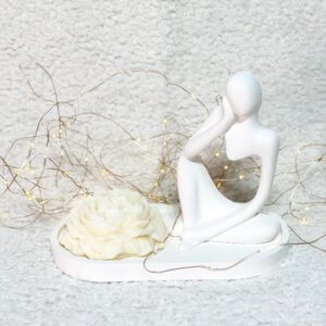 Acasa - Lumanari parfumate si buchete de flori 23 Lumanare parfumata I Love U compusa din 3 bucati pe tava de ceramica 1