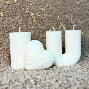 Acasa - Lumanari parfumate si buchete de flori 13 Lumanare parfumata I Love You din ceara de soia formata din 3 bucati 20x8x5.5 cm 2