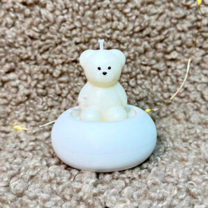 Acasa - Lumanari parfumate si buchete de flori 1 Marturie botez ursulet in recipient ceramic 6x6x7cm 2